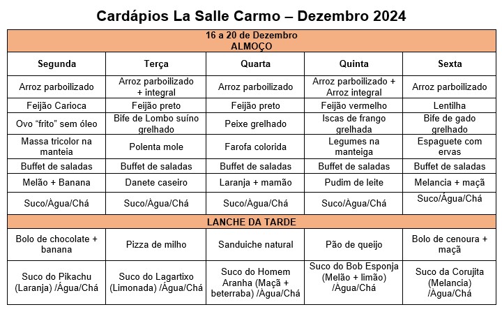 cardapio 16 dez